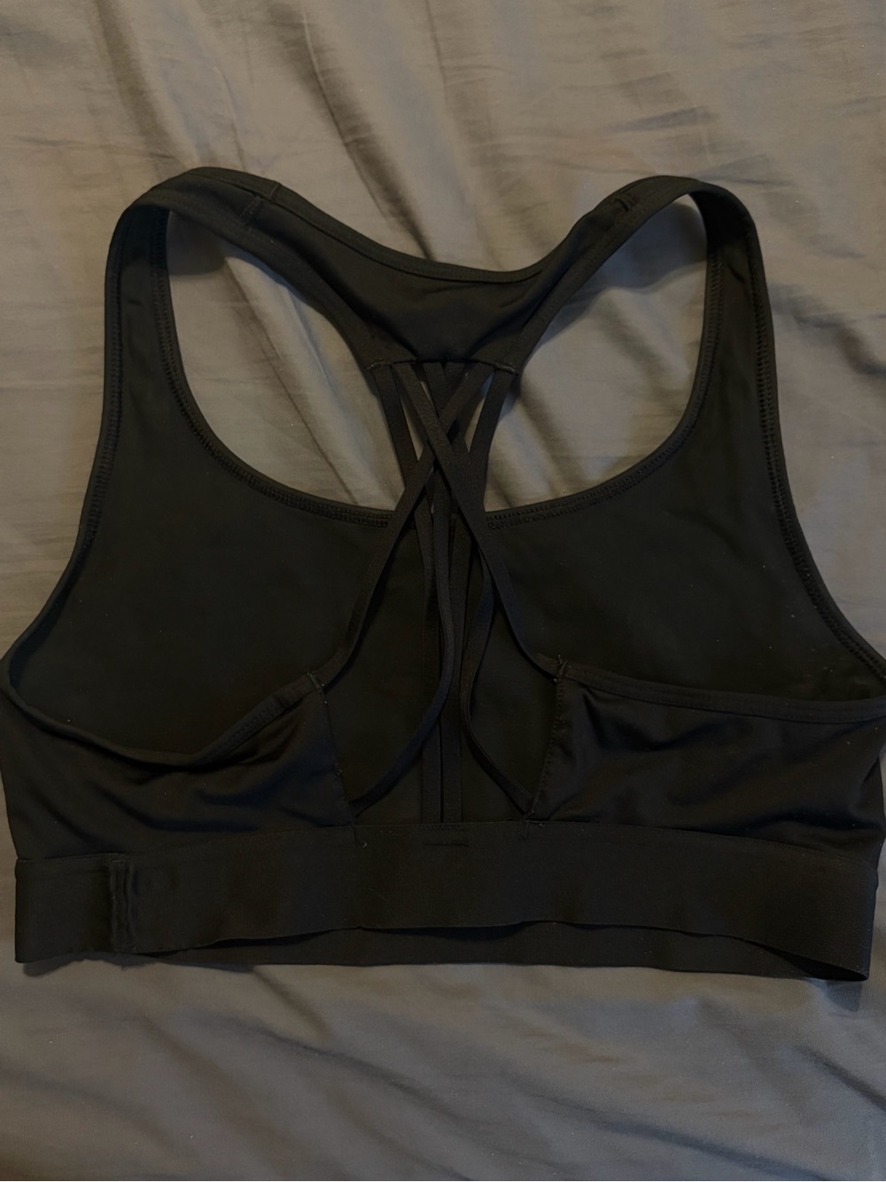Victoria's Secret Black Logo Racerback Sports Bra - Picture 2 of 2